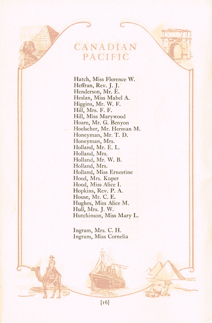 Passenger List: Page 16