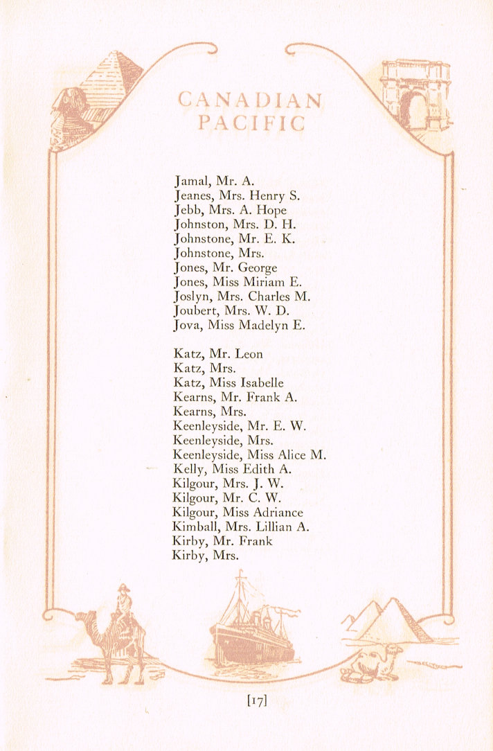 Passenger List: Page 17