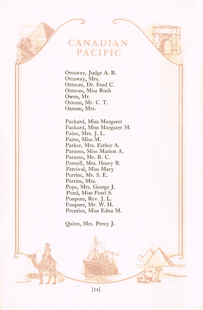 Passenger List: Page 22