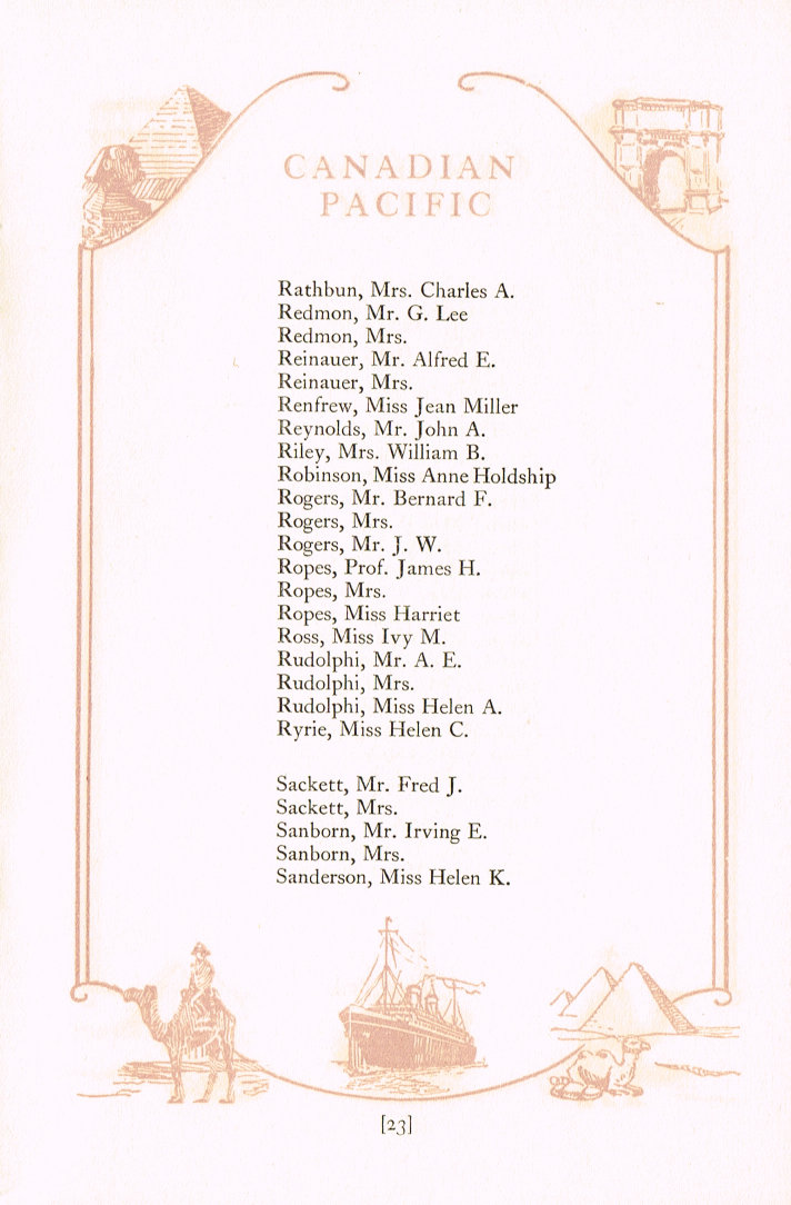 Passenger List: Page 23