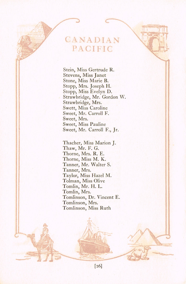 Passenger List: Page 26
