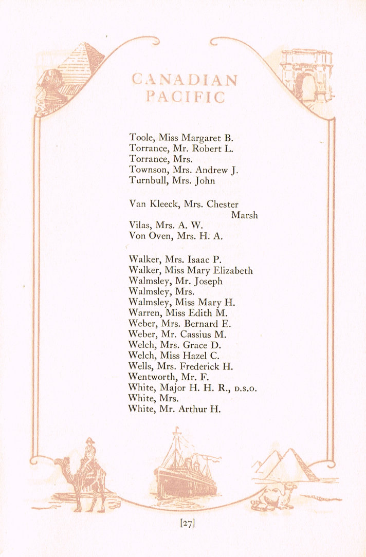 Passenger List: Page 27