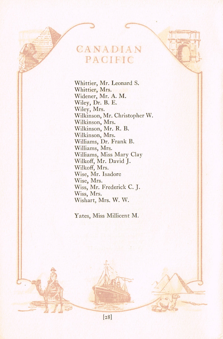 Passenger List: Page 28