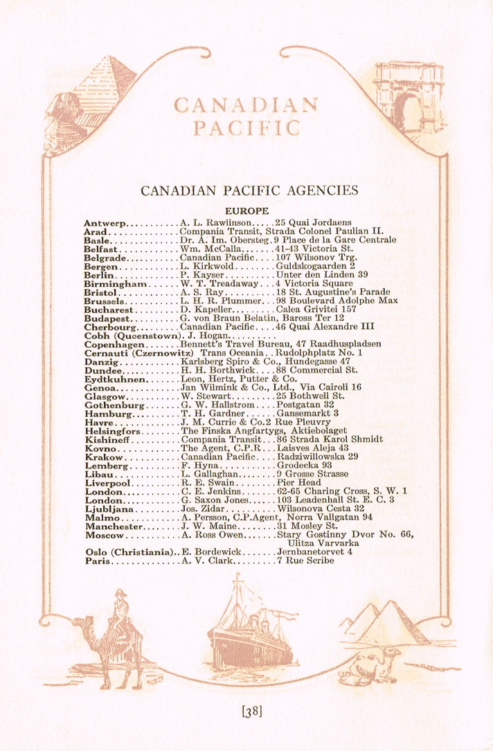 Passenger List: Page 38