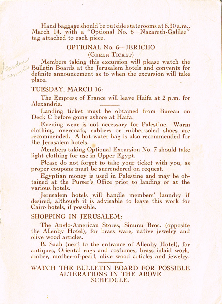 Shore Excursions in Palestine: Page 5
