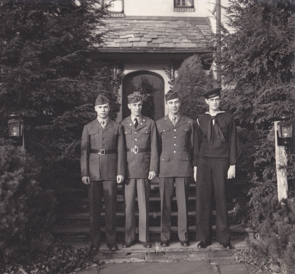 Fred-Norm-Ken-Ted-front-Oaklawn-Christmas-1943