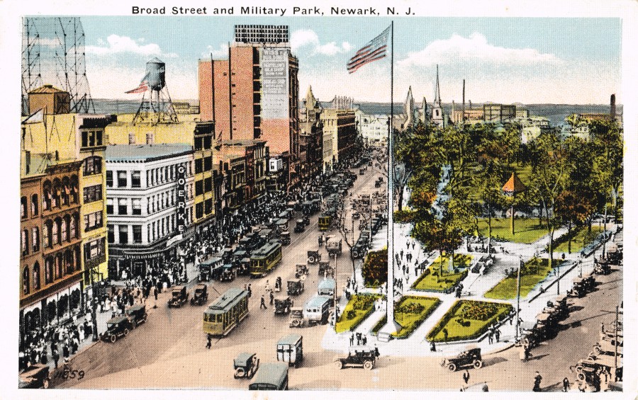 1920s-Broad-St-and-Military-Park-front
