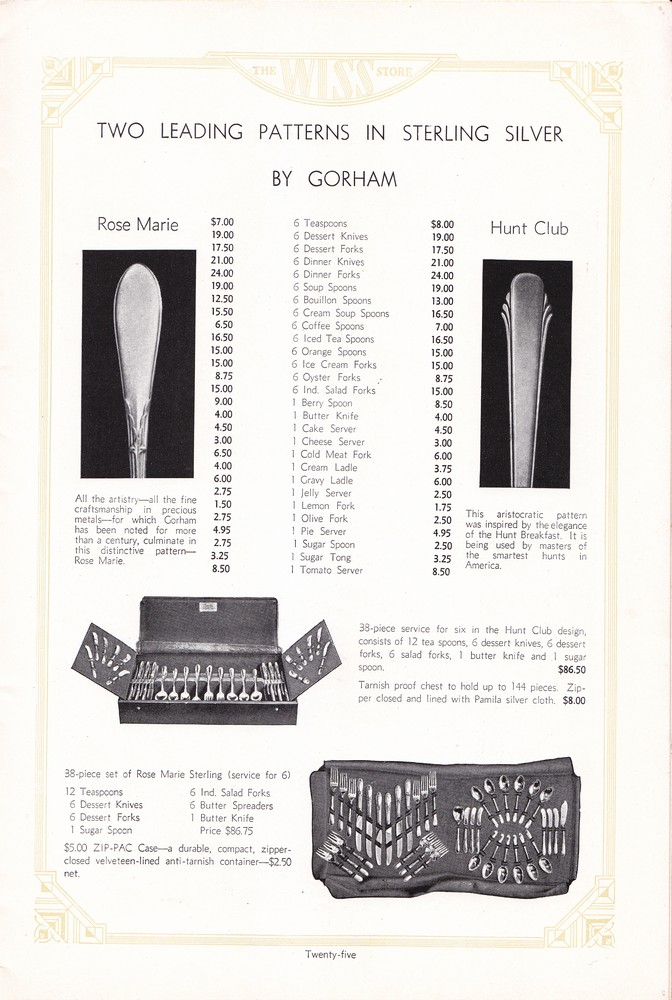 Wiss Sons: 1934 Mail Order Gift Book: Page 25