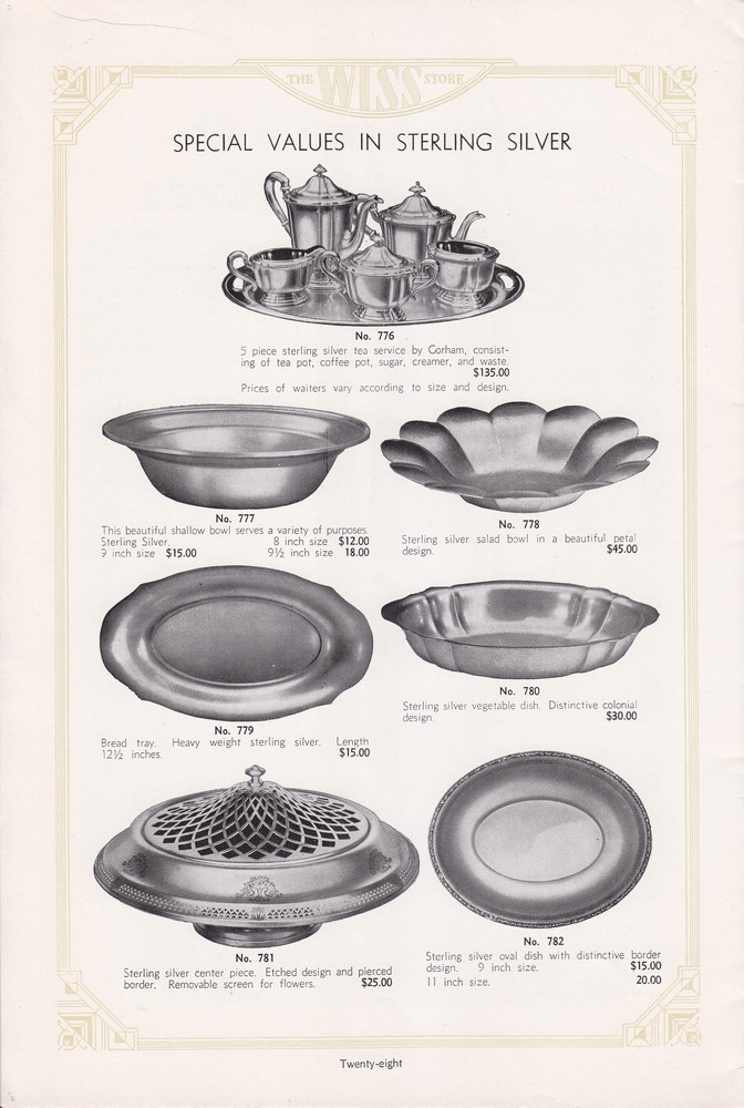 Wiss Sons: 1934 Mail Order Gift Book: Page 28