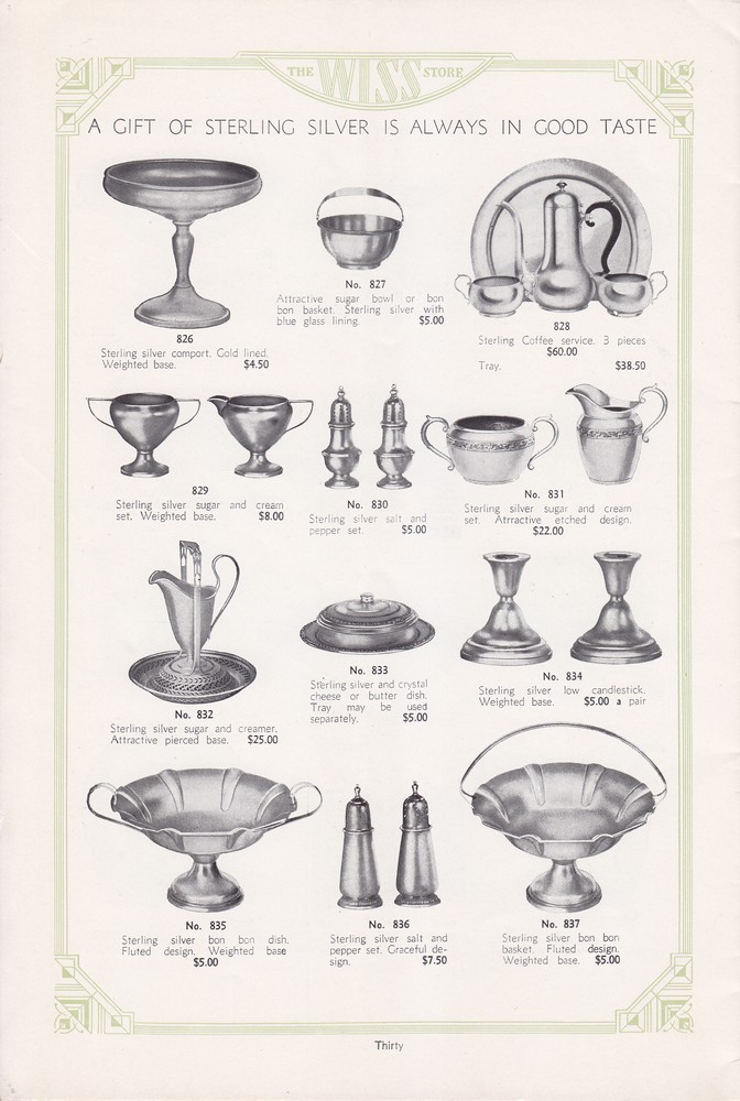 Wiss Sons: 1934 Mail Order Gift Book: Page 30