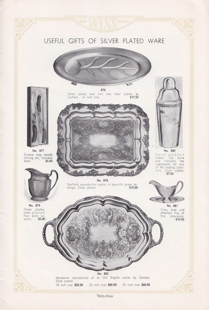 Wiss Sons: 1934 Mail Order Gift Book: Page 33