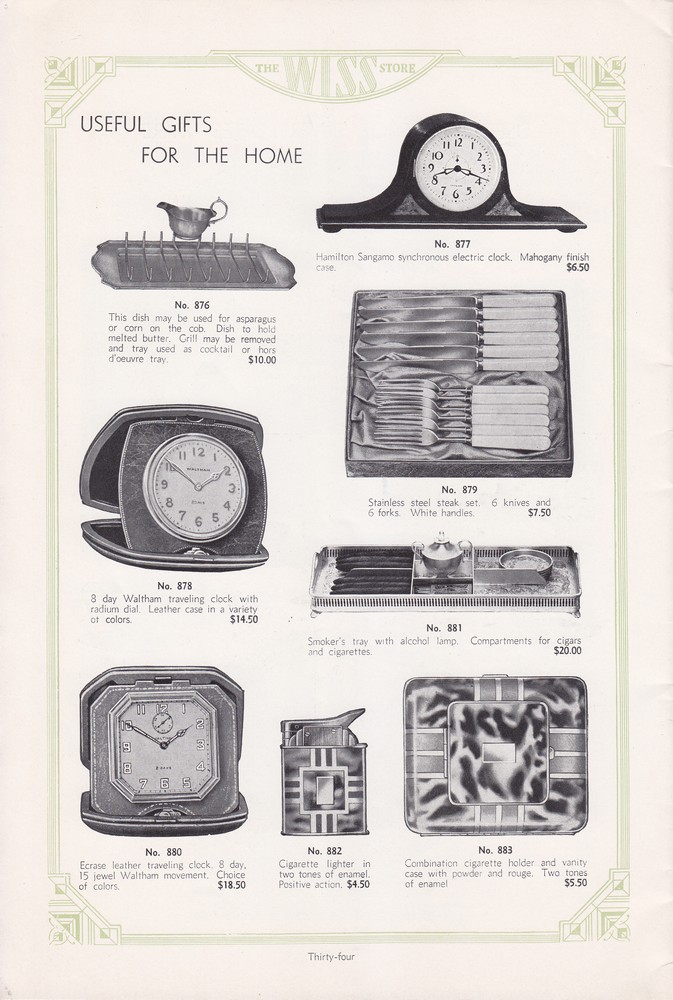 Wiss Sons: 1934 Mail Order Gift Book: Page 34