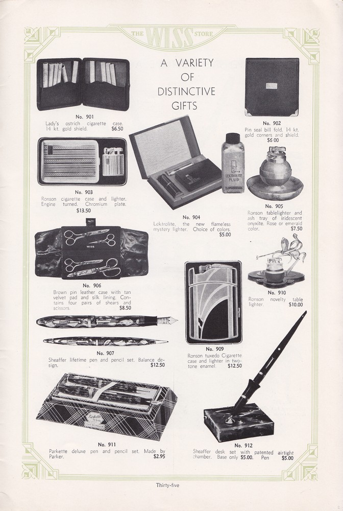 Wiss Sons: 1934 Mail Order Gift Book: Page 35
