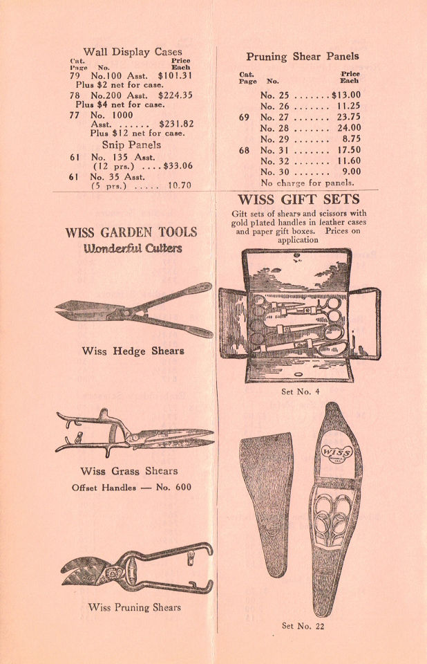Price List 1929 cost per dozen 6