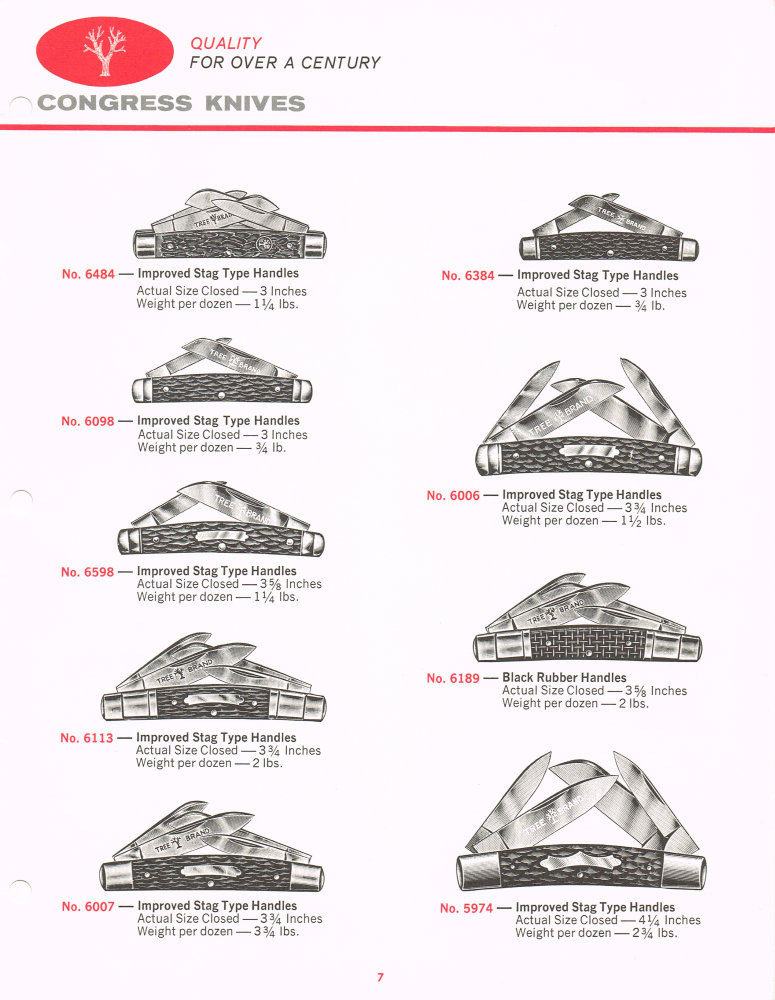 Boker Tree Brand 1966 Pocket Knives Catalog: Page 7