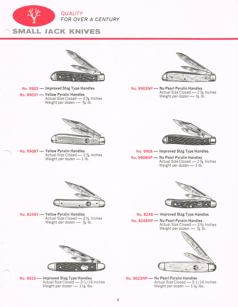 Boker Tree Brand 1966 Pocket Knives Catalog: Page 9