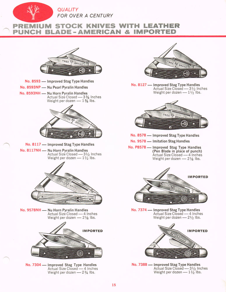 Boker Tree Brand 1966 Pocket Knives Catalog: Page 15