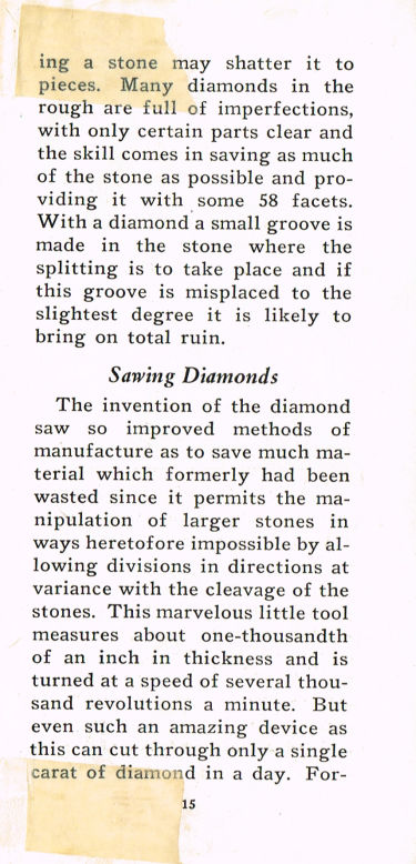 Story of the Diamond 15